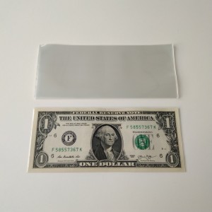 Deluxe νόμισμα μανίκι νομοσχέδιο χαρτί σημείωμα μανίκια χρήματα