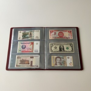 Κόκκινο συλλέκτη συλλογής άλμπουμ συλλογής νομισμάτων