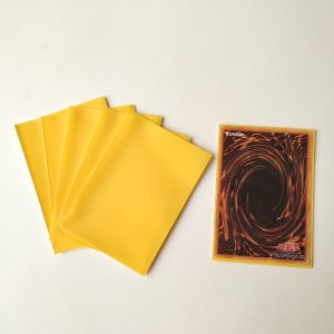 62Χ89 χιλιοστά Ιαπωνικά / Μικρού μεγέθους YGO στερεά κίτρινη κάρτα παιχνιδιών προστατευτικά μανίκια