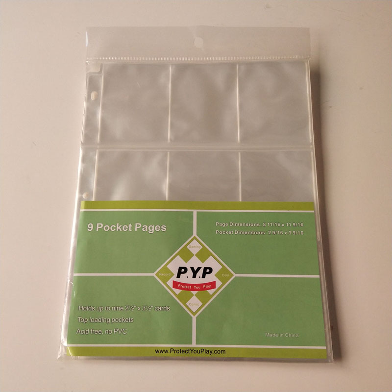 9 Pocket Poly Gaming Κάρτα Κάρτα Προστατευτικά Προστασίας πλαστικών φύλλων φύλλων
